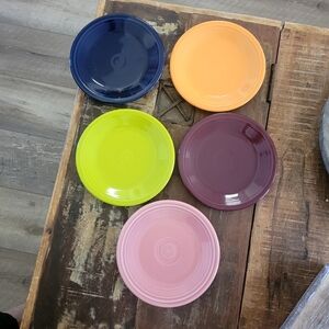 5 fiesta bread plates